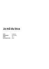 Ja må du leva - Title Page