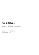 Clair de lune - Title Page