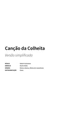 Canção da Colheita - Title Page