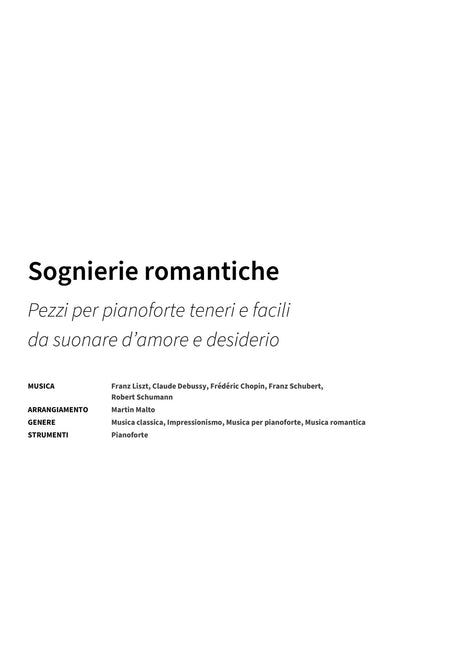 Sognierie romantiche - Title Page