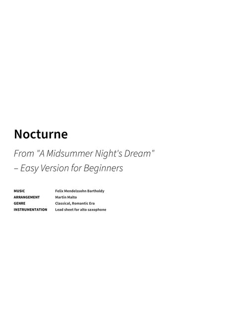 Nocturne - Title Page
