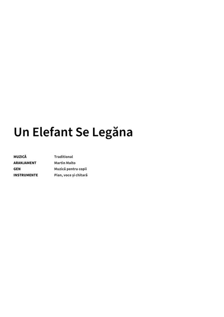 Un Elefant Se Legăna - Title Page