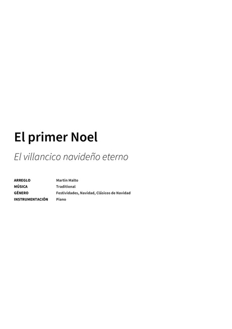 El primer Noel - Title Page