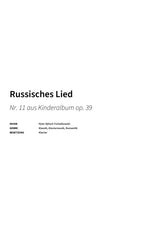 Russisches Lied - Title Page