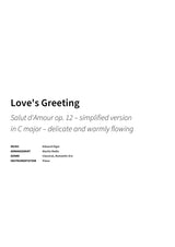 Love's Greeting - Title Page