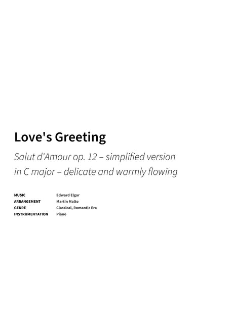 Love's Greeting - Title Page