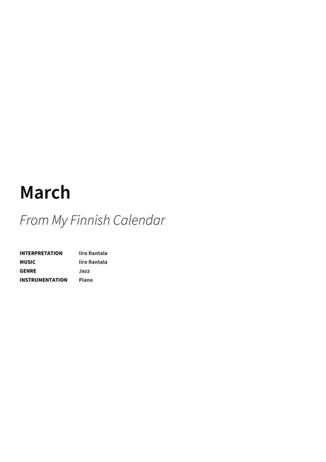 March - Title Page