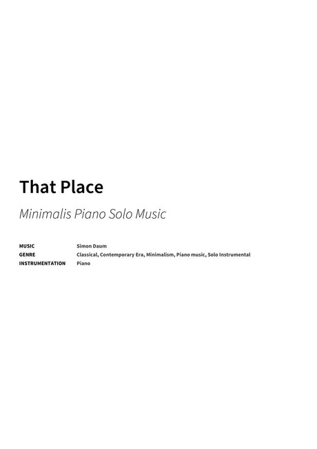 That Place - Title Page