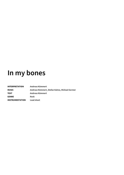 In my bones - Title Page