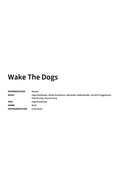 Wake The Dogs - Title Page