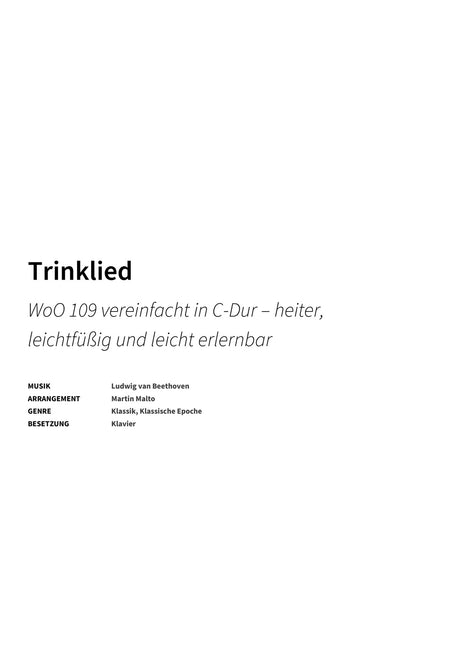 Trinklied - Title Page