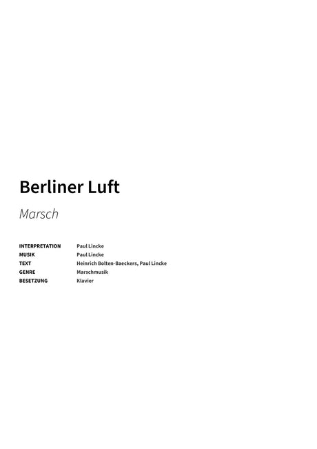 Berliner Luft - Title Page