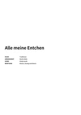 Alle meine Entchen - Title Page