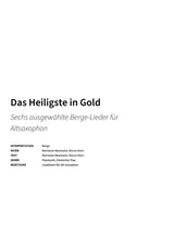 Das Heiligste in Gold - Title Page