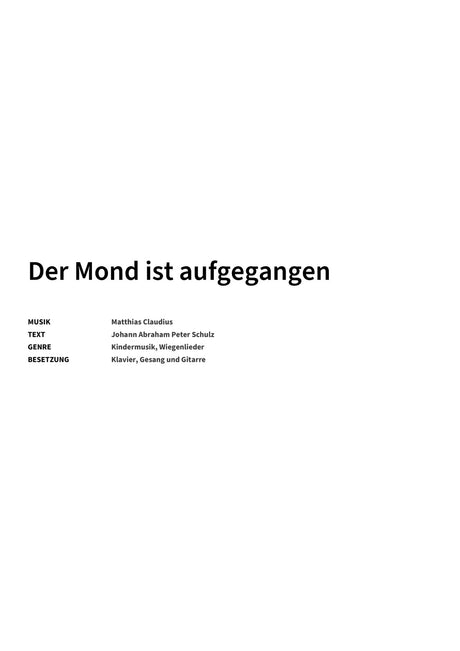 Der Mond ist aufgegangen - Title Page