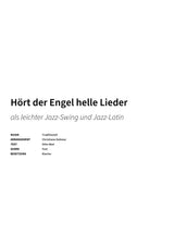 Hört der Engel helle Lieder - Title Page
