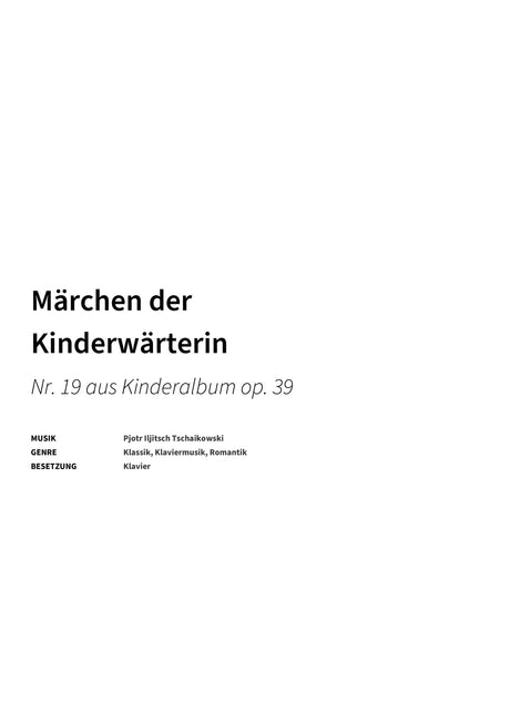 Märchen der Kinderwärterin - Title Page