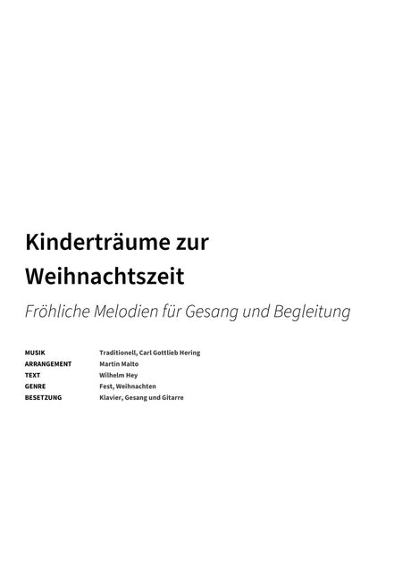 Kinderträume zur Weihnachtszeit - Title Page