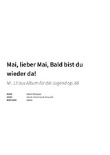 Mai, lieber Mai, Bald bist du wieder da! - Title Page