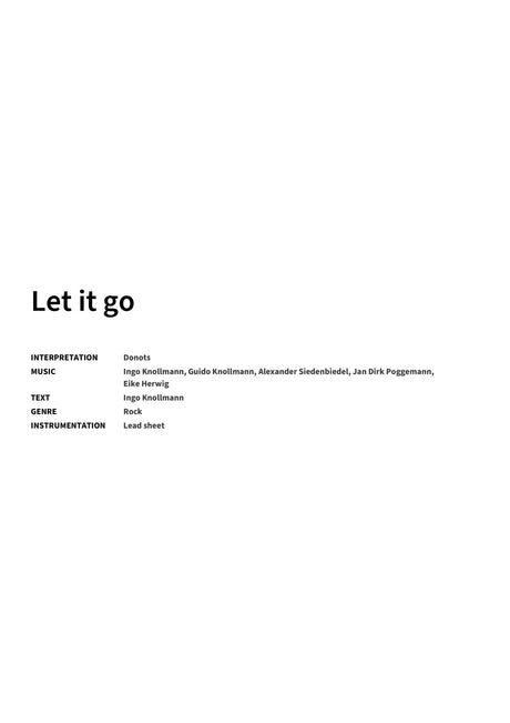 Let it go - Title Page
