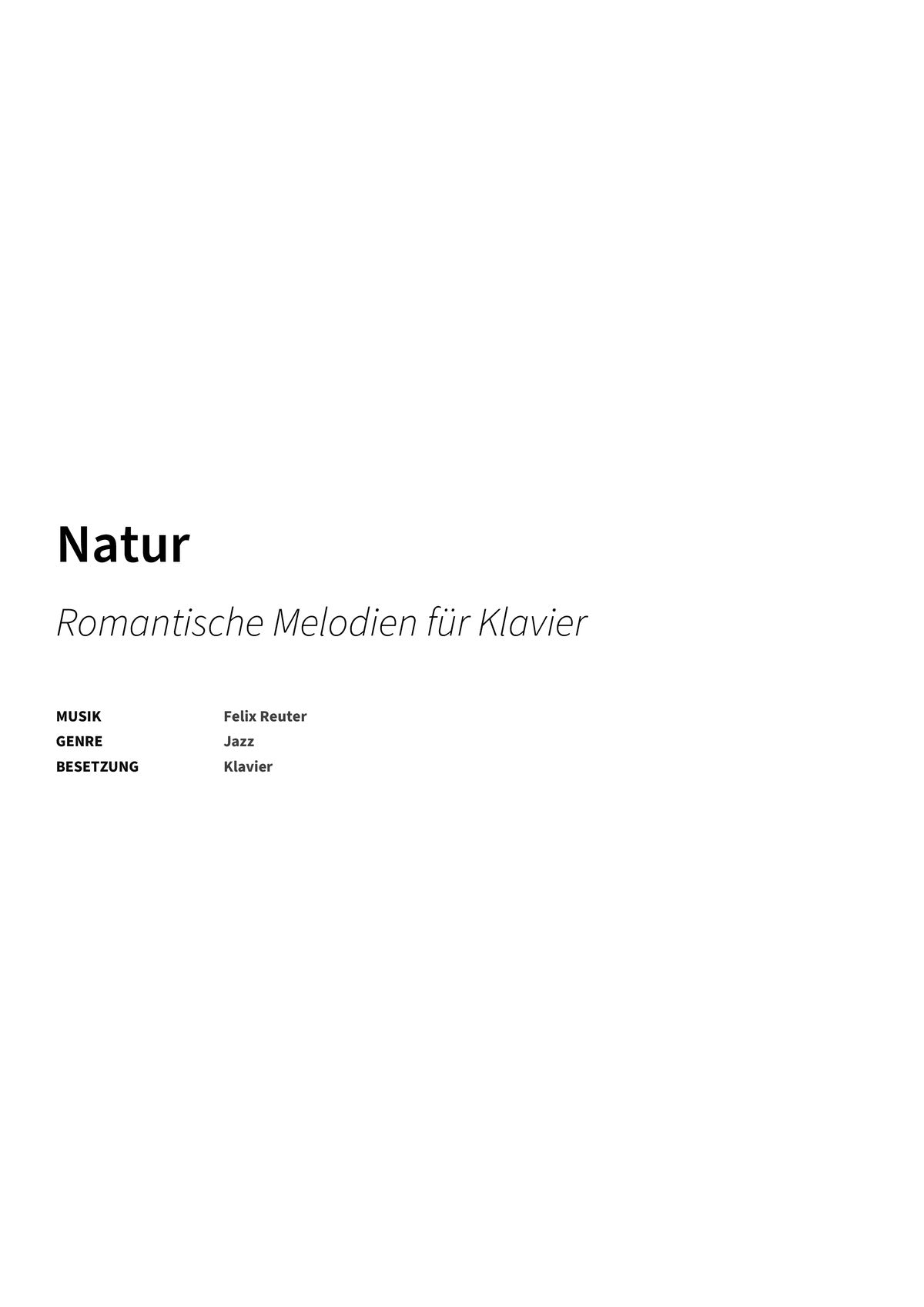 Natur - Title Page