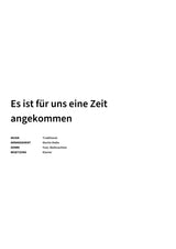 Es ist für uns eine Zeit angekommen - Title Page