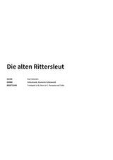 Die alten Rittersleut - Title Page