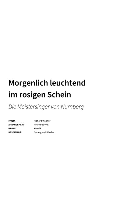 Morgenlich leuchtend im rosigen Schein - Title Page