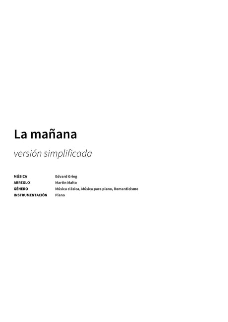 La mañana - Title Page
