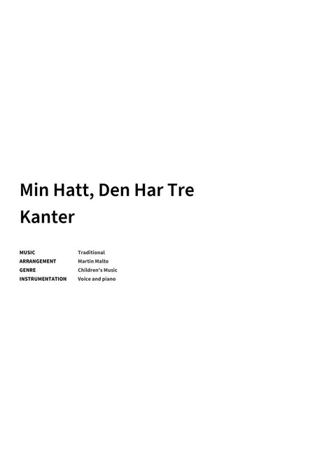 Min Hatt, Den Har Tre Kanter - Title Page