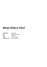 What Child Is This? - Title Page