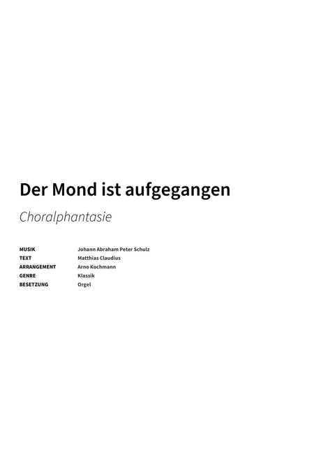 Der Mond ist aufgegangen - Title Page