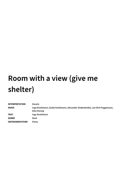 Room with a view (give me shelter) - Title Page