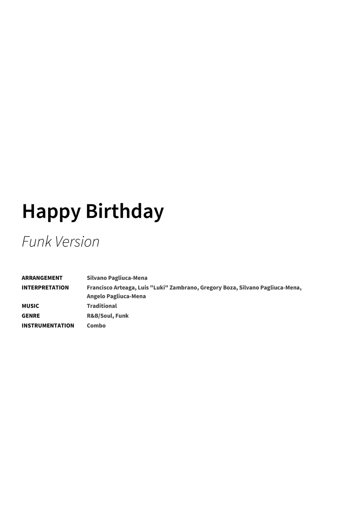 Happy Birthday - Title Page