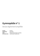 Gymnopédie n° 1 - Title Page