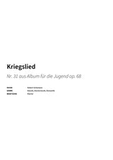 Kriegslied - Title Page