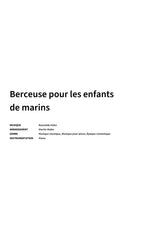 Berceuse pour les enfants de marins - Title Page