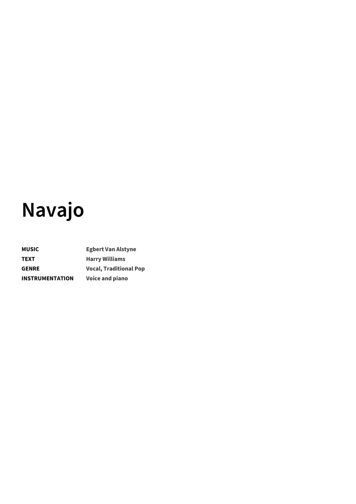 Navajo - Title Page