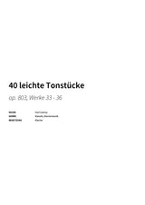 40 leichte Tonstücke - Title Page