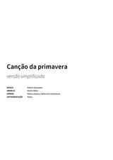 Canção da primavera - Title Page