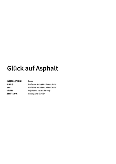 Glück auf Asphalt - Title Page