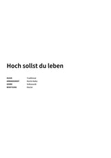 Hoch sollst du leben - Title Page