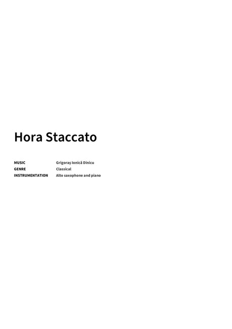 Hora Staccato - Title Page