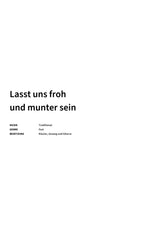 Lasst uns froh und munter sein - Title Page