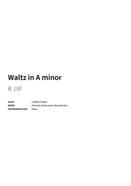 Waltz in A minor - Title Page