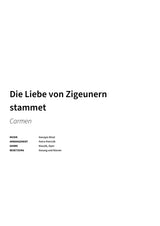 Die Liebe von Zigeunern stammet - Title Page