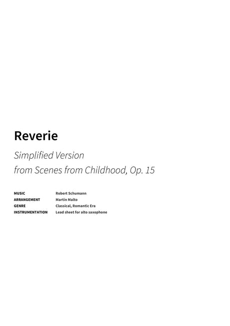 Reverie - Title Page
