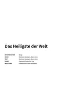Das Heiligste der Welt - Title Page