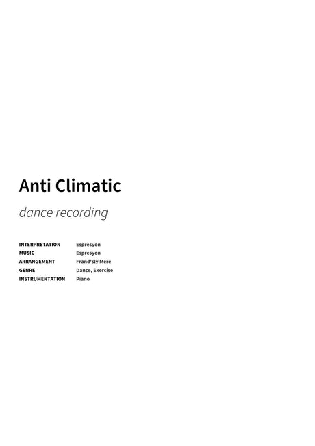 Anti Climatic - Title Page