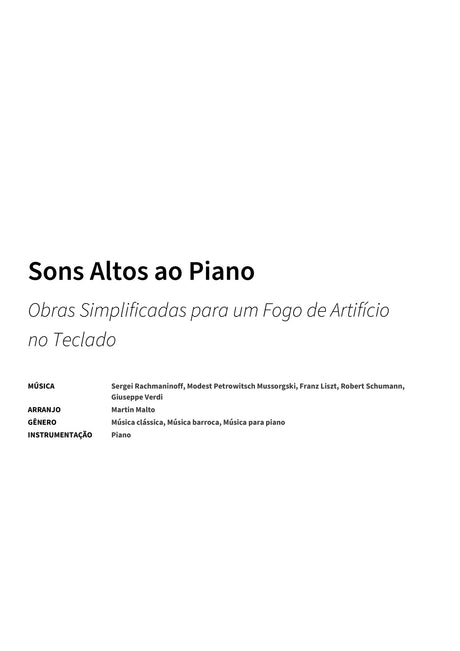 Sons Altos ao Piano - Title Page